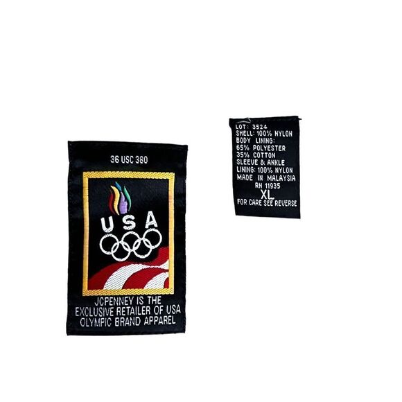 Men’s Vintage Throwback JcPenney Olympics Full Zip Nylon Windbreaker Jacket xl - Picture 11 of 11